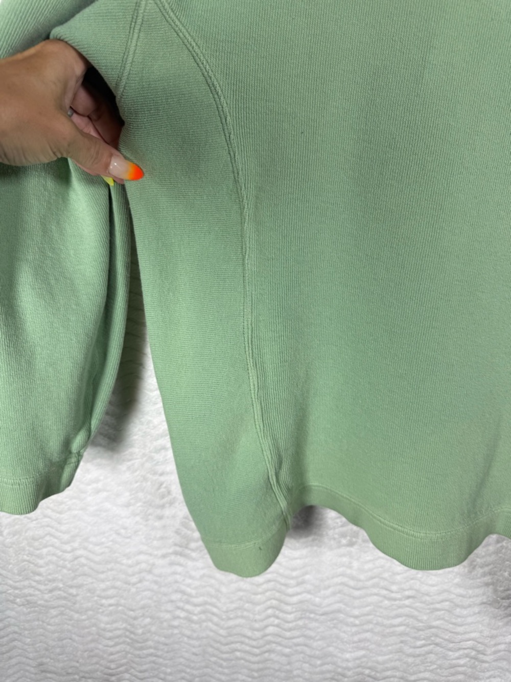 Tommy Bahama Light Sage Green Quarter-Zip Pullover Sweater. So soft & the color🔥 - Picture 10 of 13
